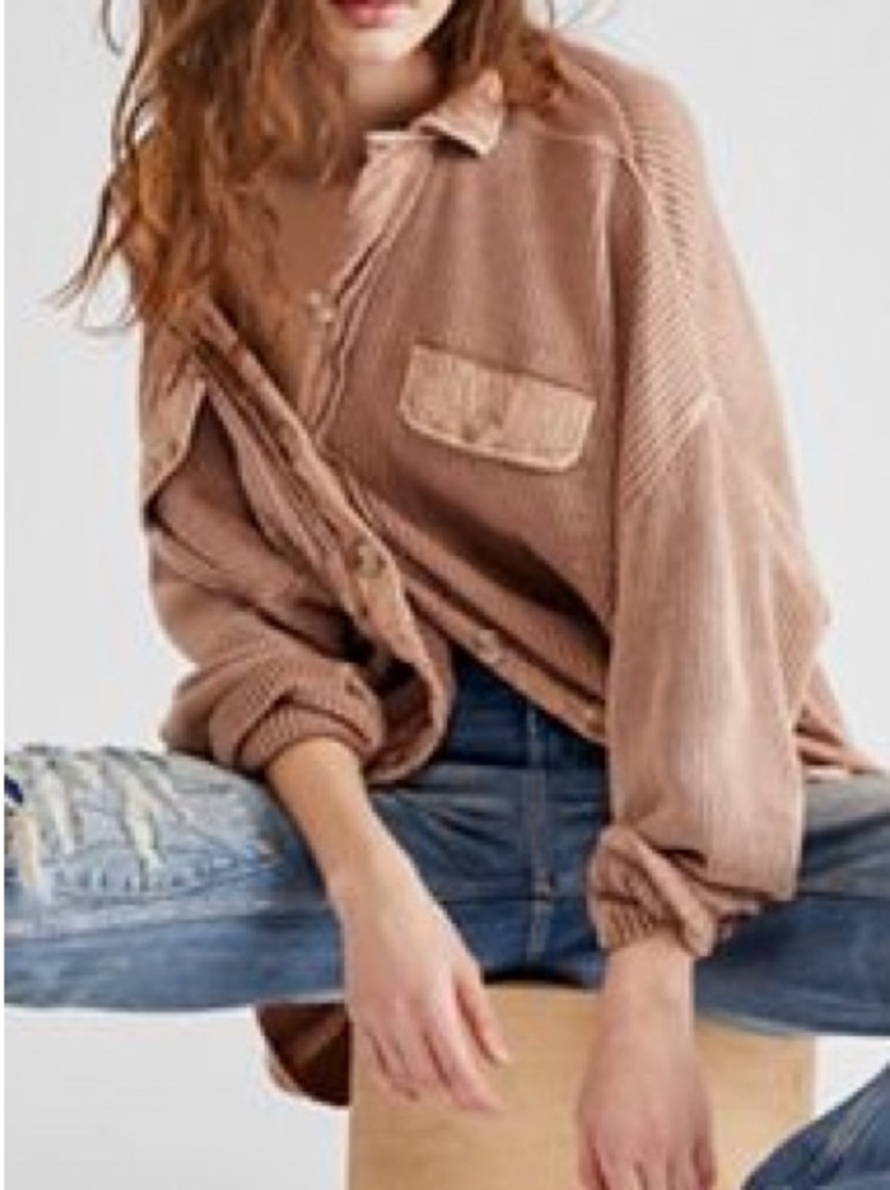 Free People One Scout Jacket, Bunny, Size Small
